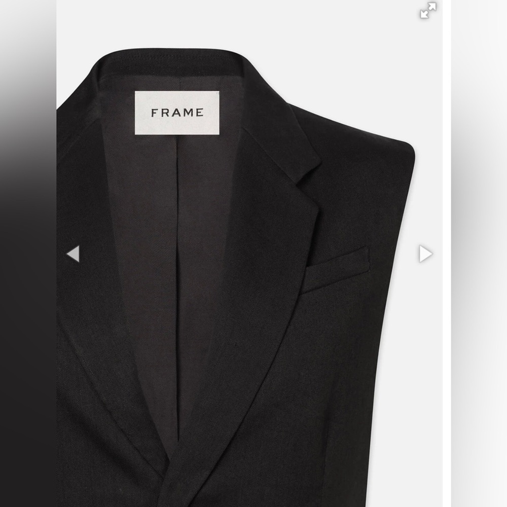 FRAME Oversized organic linen-blend vest - Picture 6 of 11